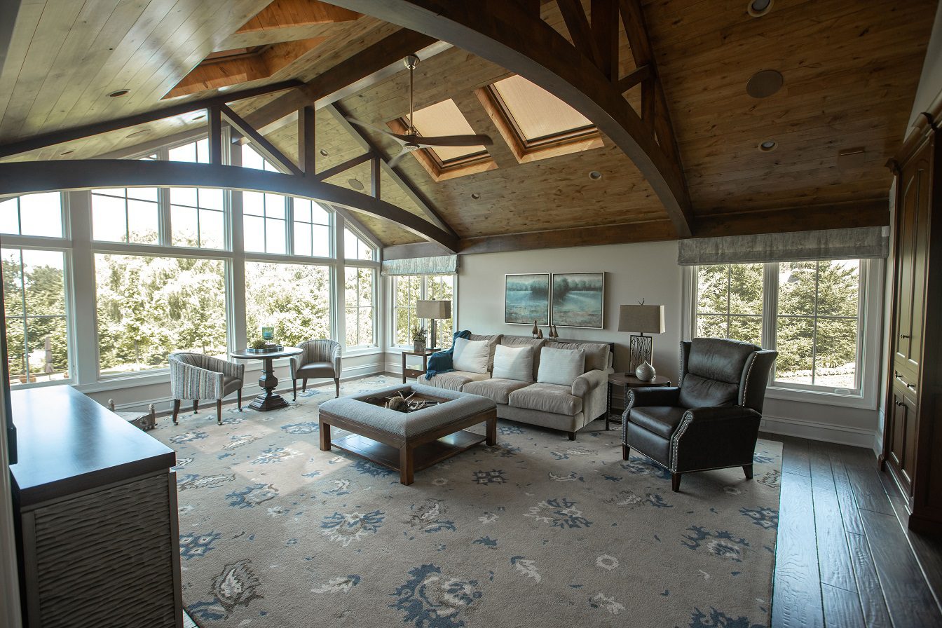 vaulted family room