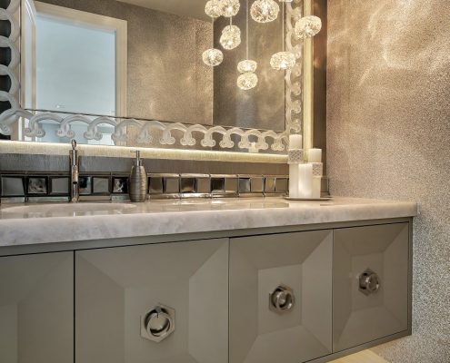 statement mirror bathroom