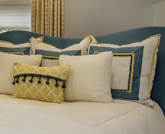 Pillows can be easily swapped out to change the look and mood of a room. Photo by www.lmphotography.com
