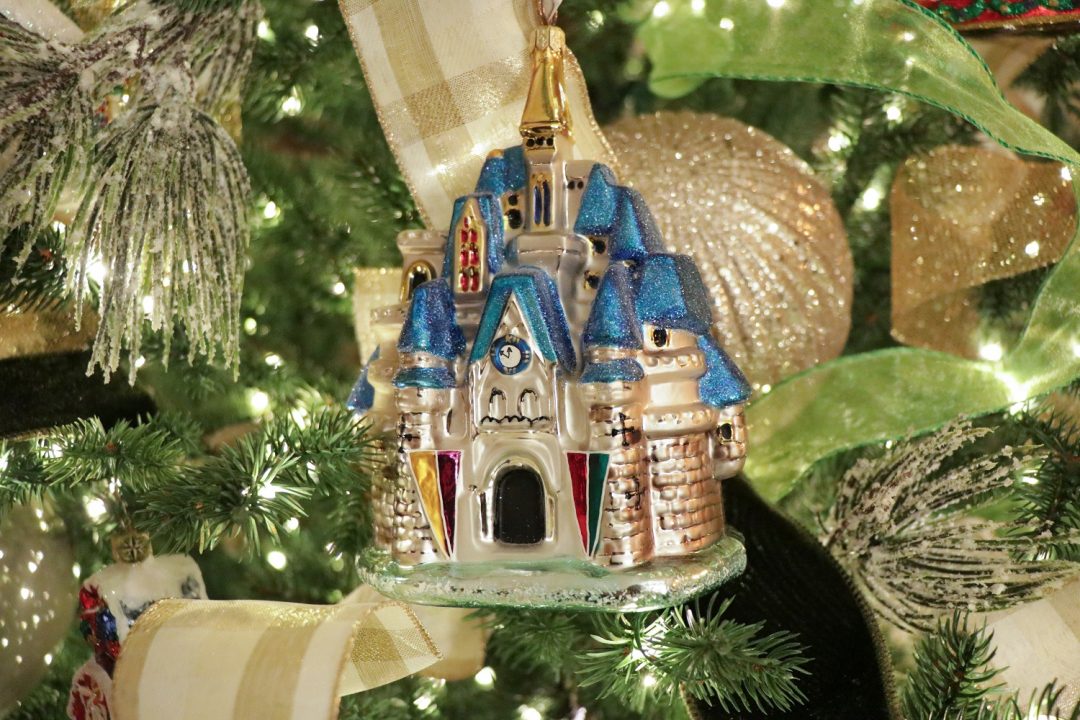 Radko ornament, Disney castle, Christmas tree