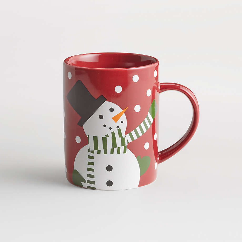 snow man mug, holiday mug,