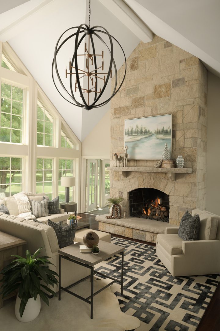 the great room connects with nature, bringing the outdoors in